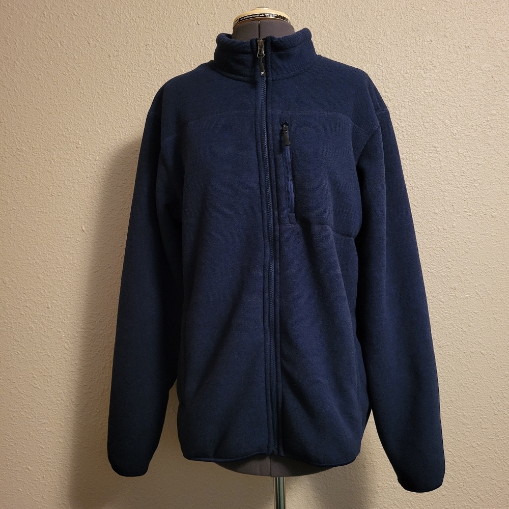 NWT 32° Degrees Heat Marine Navy Full-Zip Fleece Jacket Size Medium